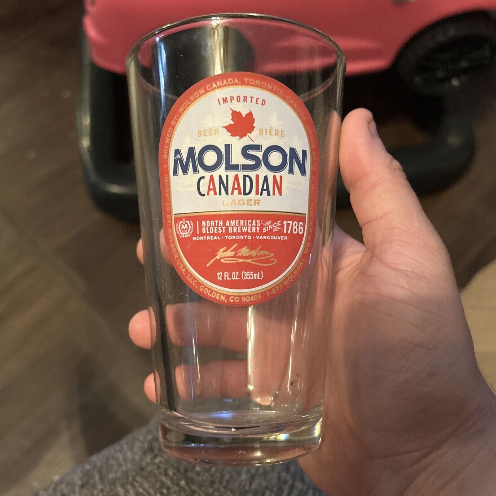 Molson Canadian Lager 12 Fl. Oz Collectible Beer Glasses Happy Hour & Lager