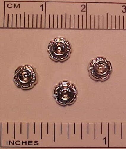 FANCY (Empty) STONE-SETTING CONCHOS in Traditional 1:9 Model Horse Scale SILVER