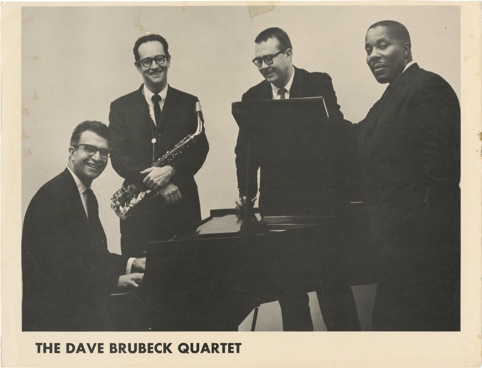ORIGINAL OVERSIZE PHOTOGRAPH OF THE DAVE BRUBECK QUARTET CIRCA 1960 #159905