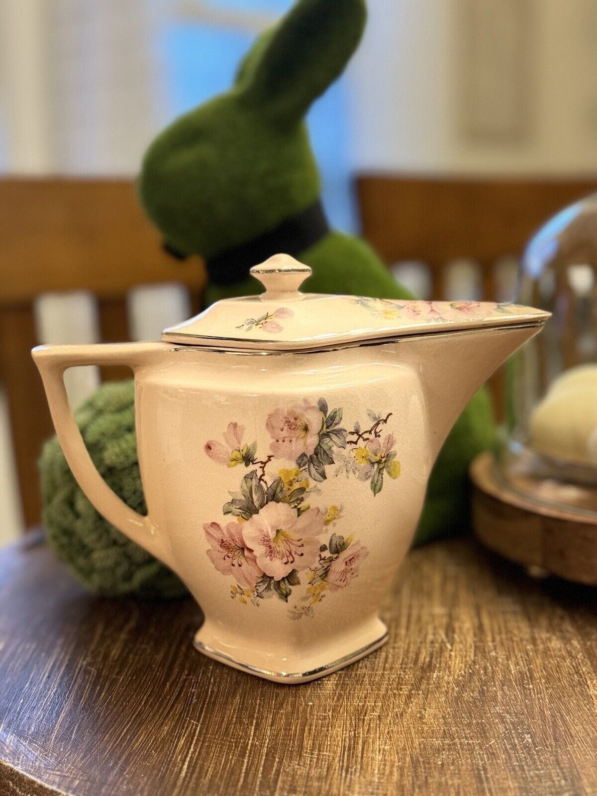 Vtg Pantry Bak-In Ware by Crooksville Duckbill 8” Cream Pitcher /teapot