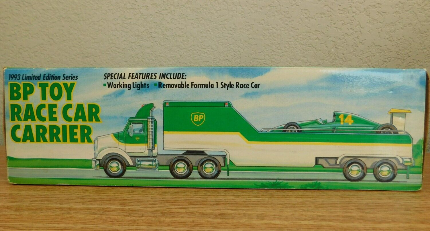 VTG BP British Petroleum Toy Race Car and Carrier 1993 Limited Edition Series