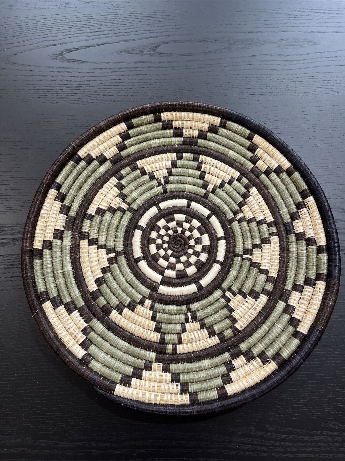 African Handmade Woven Decorative Platter or Wall Hanging