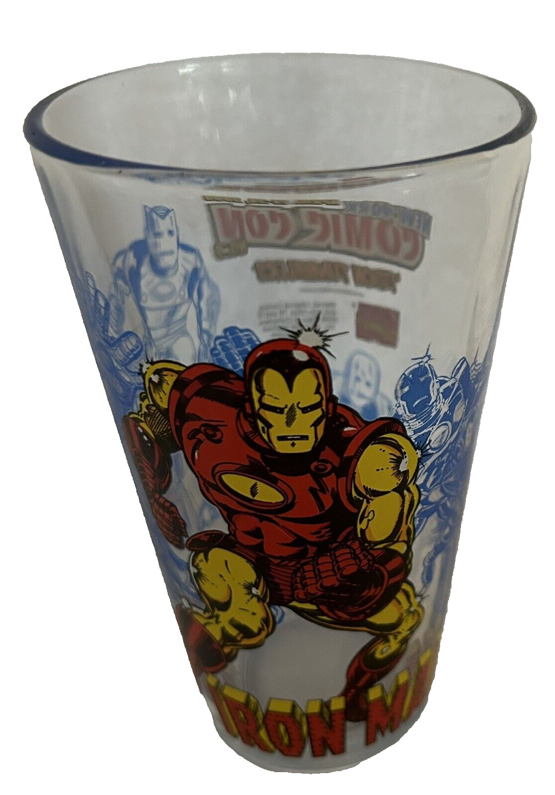 Marvel Iron Man 2008 NY Comic Con Iron Man Drinking Glass Marvel Comics # 6168