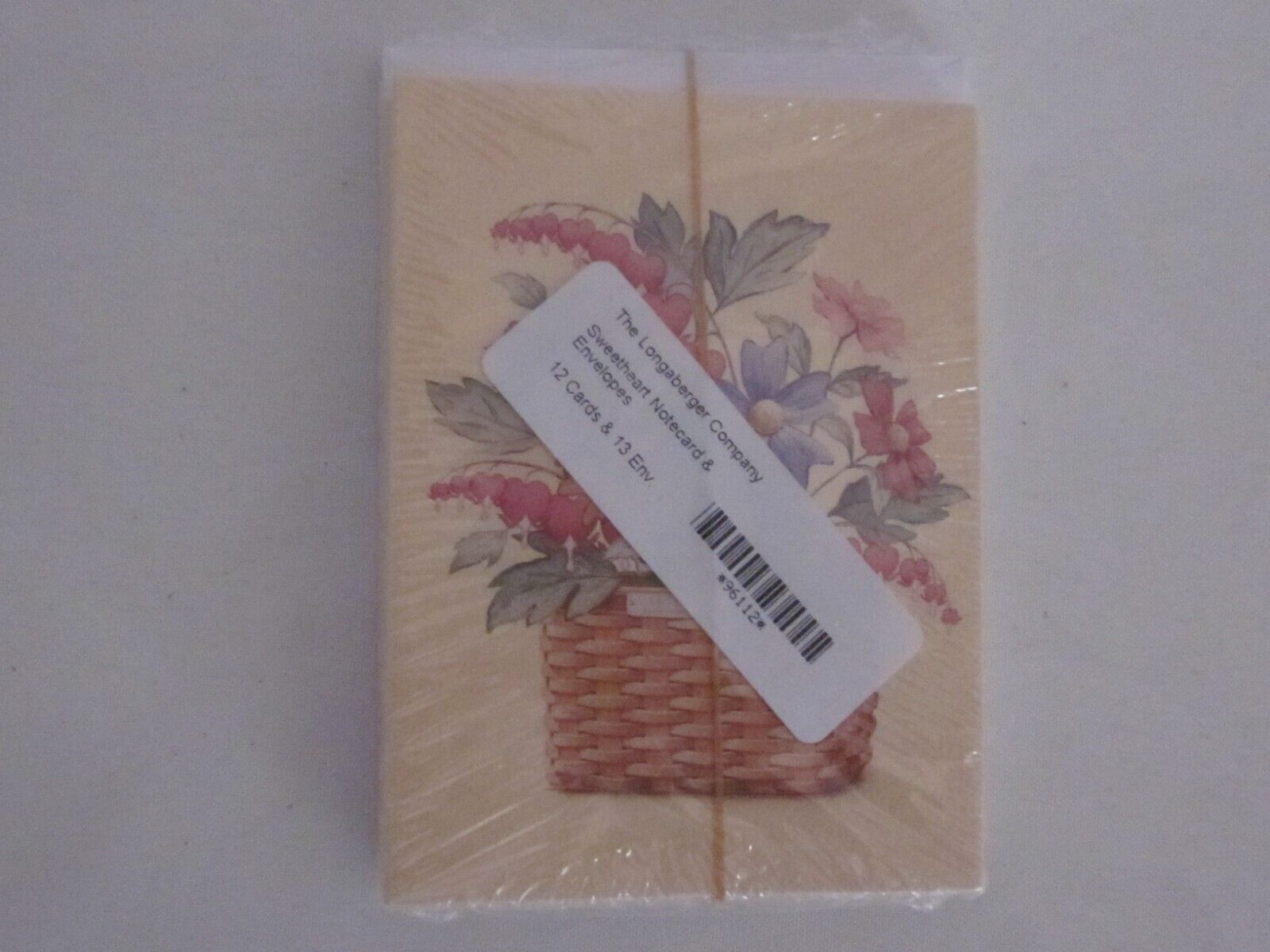 Longaberger Sweetheart Basket with Flowers ~ 12 Notecards + 13 Envelopes NIP