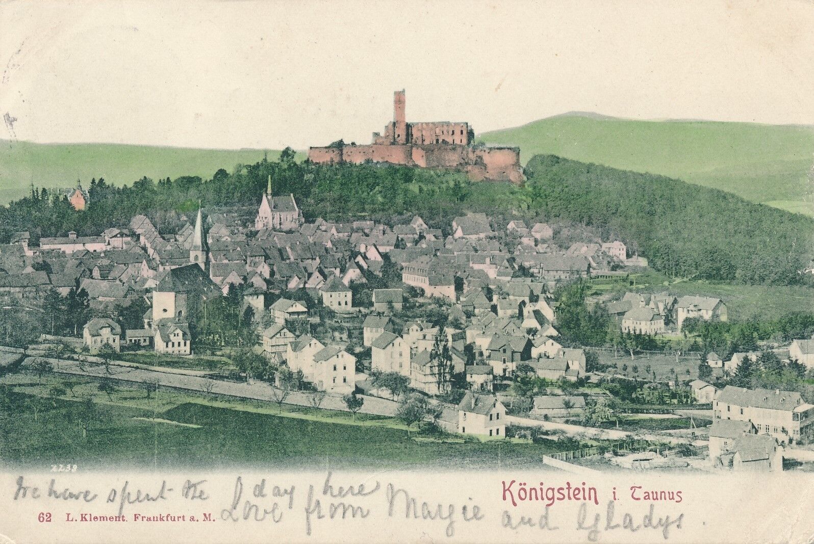 KONIGSTEIN – I. Taunus 1901 Postcard – Germany – udb