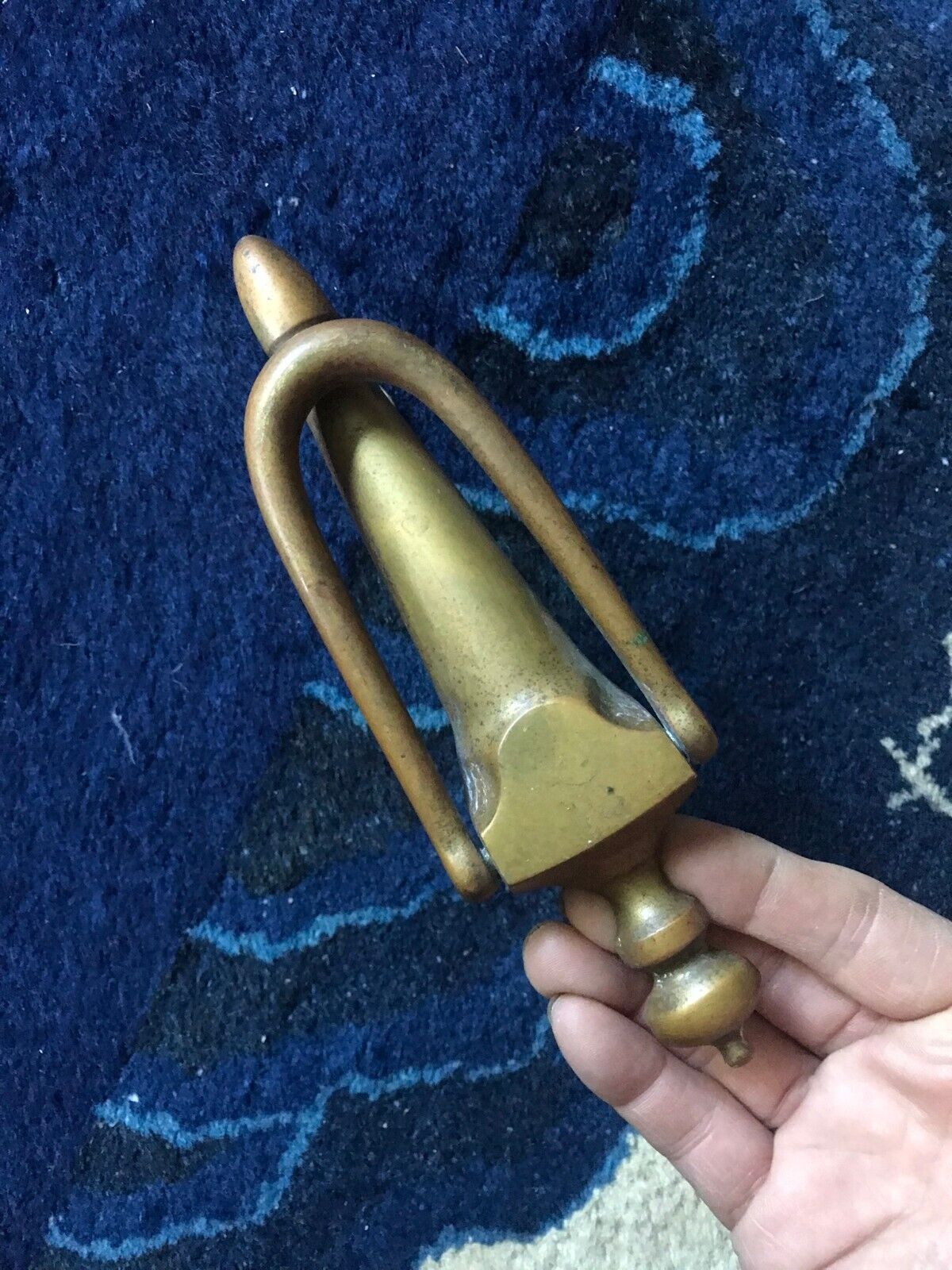 Vintage Elegant Cool Slender Classic Solid Brass Door Knocker 7.5\