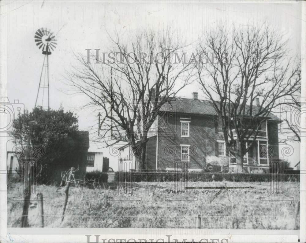 1950 Press Photo Home of President Eisenhower, Gettysburg, Pennsylvania