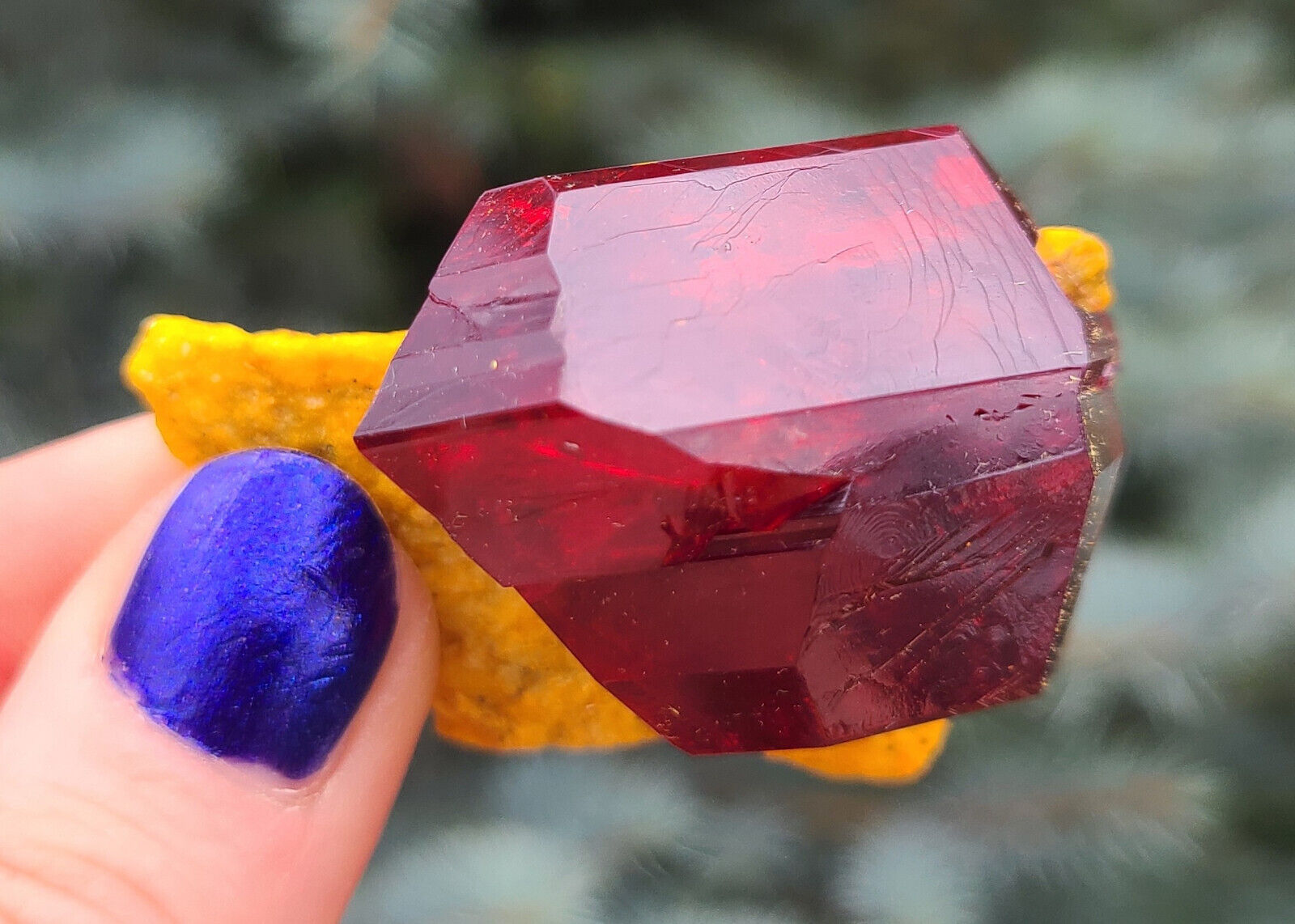 Pruskite, Lab Grown Red Pruskite Crystal, Poland       5.3 Cm\'s