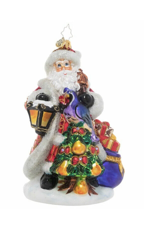 NIB Christopher Radko Santas Pear Tree Christmas Tree Holiday Ornament 1021244