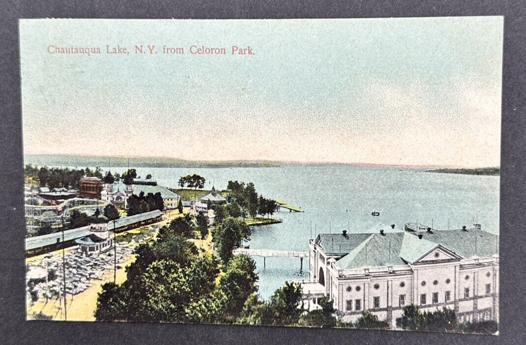 Postcard: Chautauqua Lake from Celoron Park ~ New York