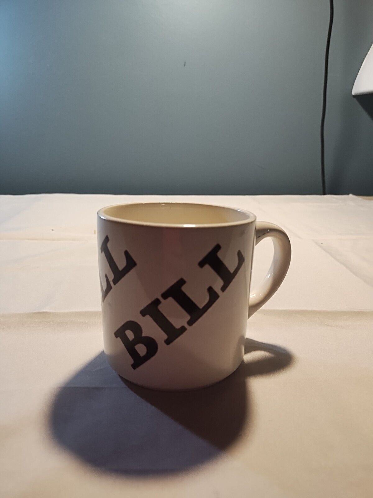 Vintage 1970s Bill Name Mug Ceramic