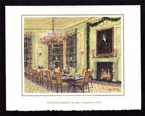 1998 President Bill Clinton White House Christmas Card 