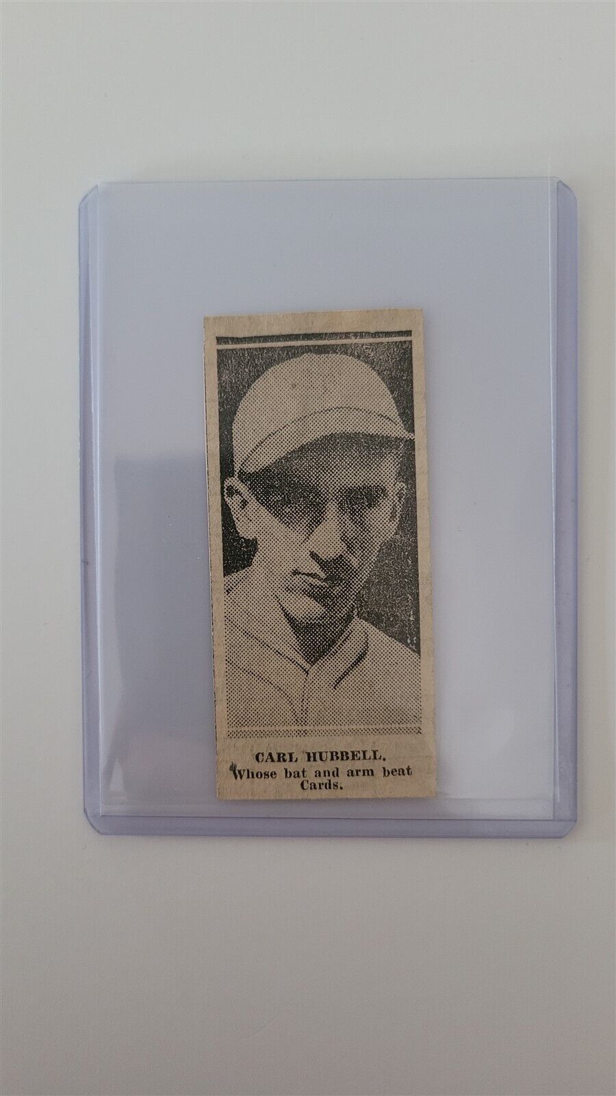 Carl Hubbell Giants 1928 Rookie Baseball Panel