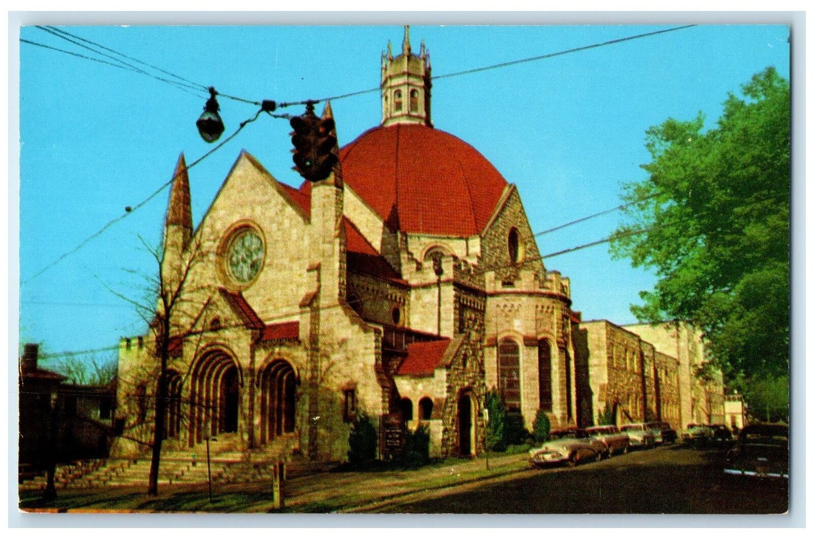 c1960's First Baptist Church Exterior Roadside Montgomery Alabama AL Postcard