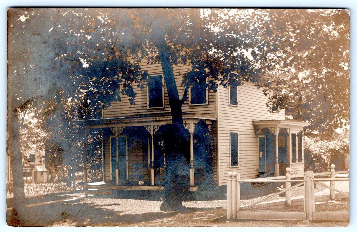 1908 RPPC BUTLER NJ EDW MILLER HOUSE KIEL AVENUE TO FRED DECKER BOONTON POSTCARD