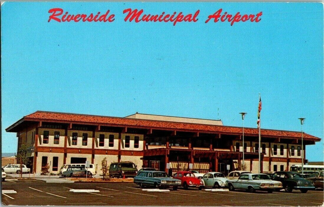 1970\'S. RIVERSIDE MUNICIPAL AIRPORT. RIVERSIDE, CA POSTCARD. PL20