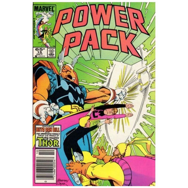 Power Pack (1984 series) #15 Newsstand in Very Fine condition. Marvel comics [b'