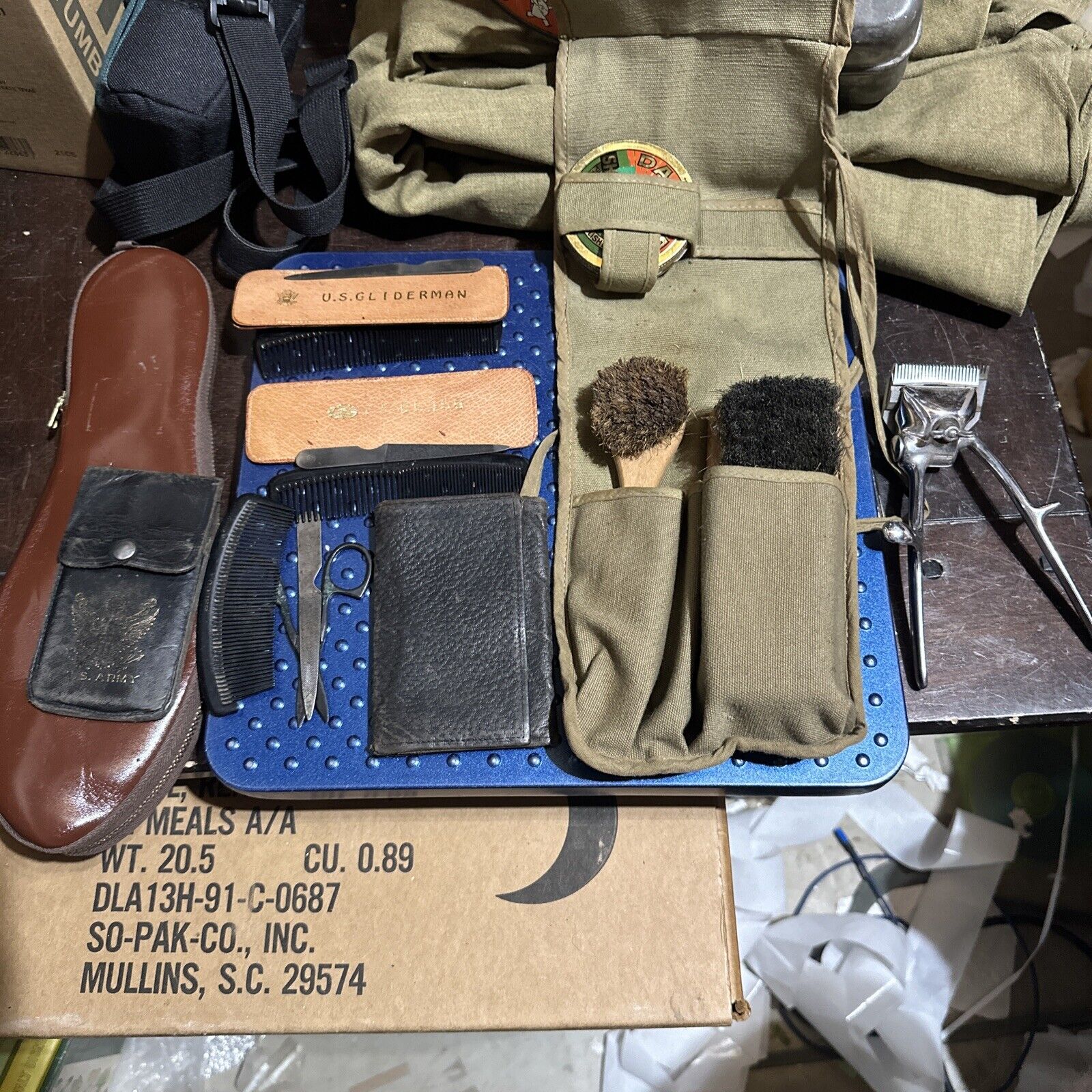 WWII U.S. Army, Large Grouping of Original WWII Soldier’s Grooming Kit Supplies