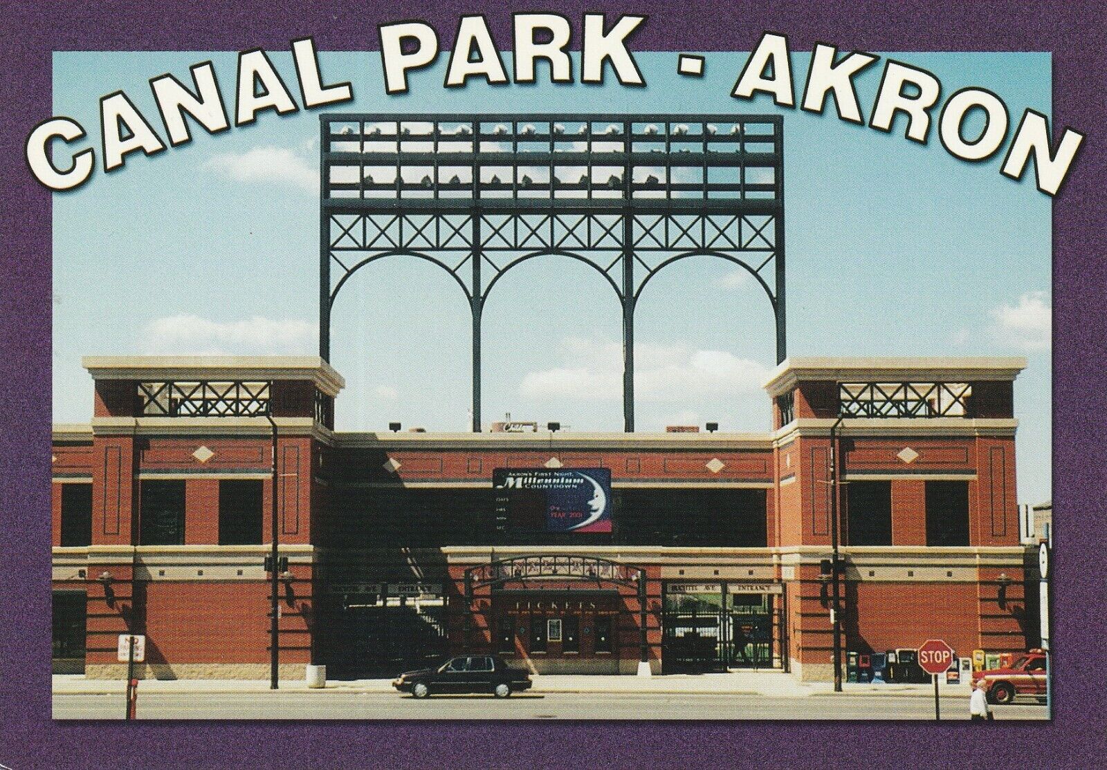 Uncommon View Double-A Akron RubberDucks Canal Park Baseball Stadium Postcard