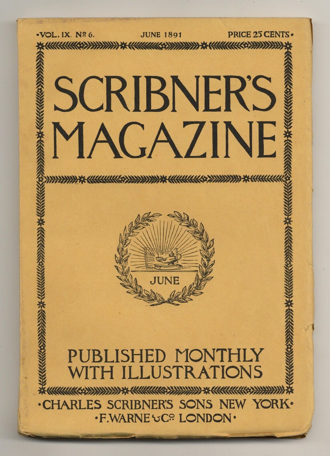 Scribner\'s Magazine Jun 1891 Vol. 9 #6 VG/FN 5.0