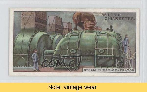 1927 Wills Engineering Wonders Tobacco Steam Turbo-generator #28 READ 1s8