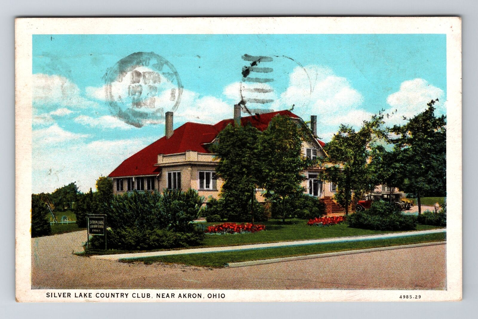 Akron OH-Ohio, Silver Lake Country Club, Vintage c1941 Postcard