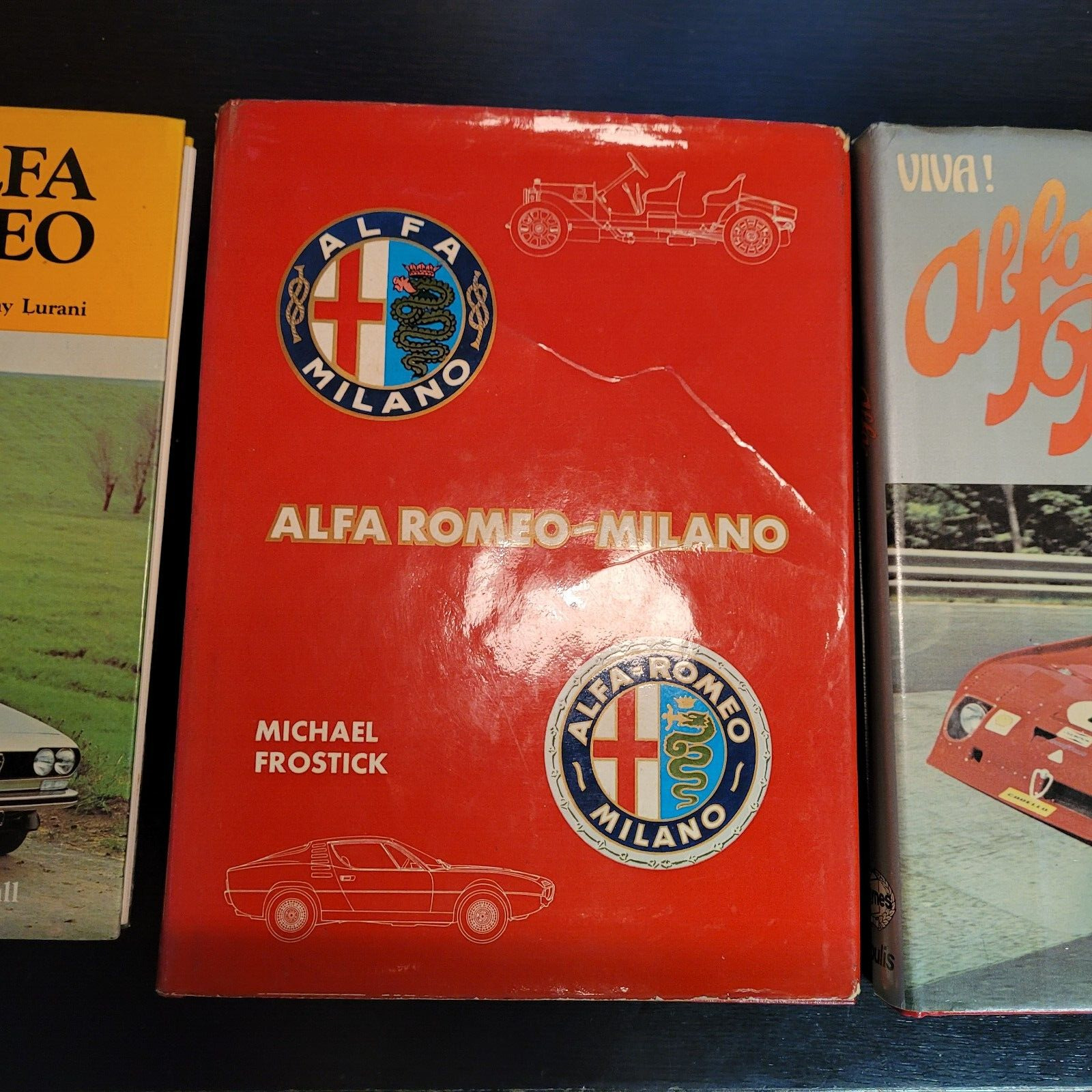 Lot of Three vintage books on Alfa Romeo Cars