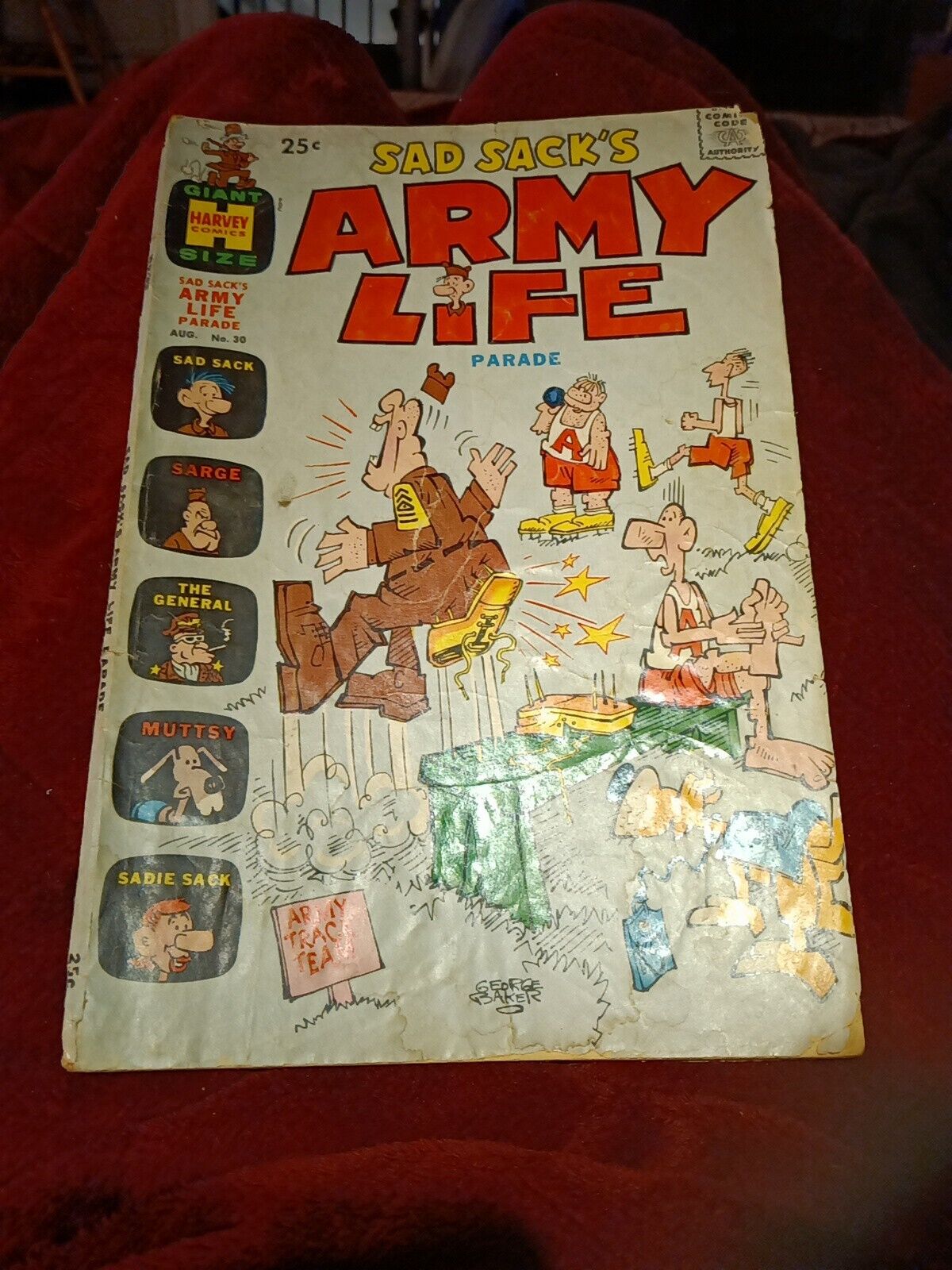 SAD SACK\'S ARMY LIFE PARADE 30 Harvey Comic 1970 funny war cartoons GEORGE BAKER