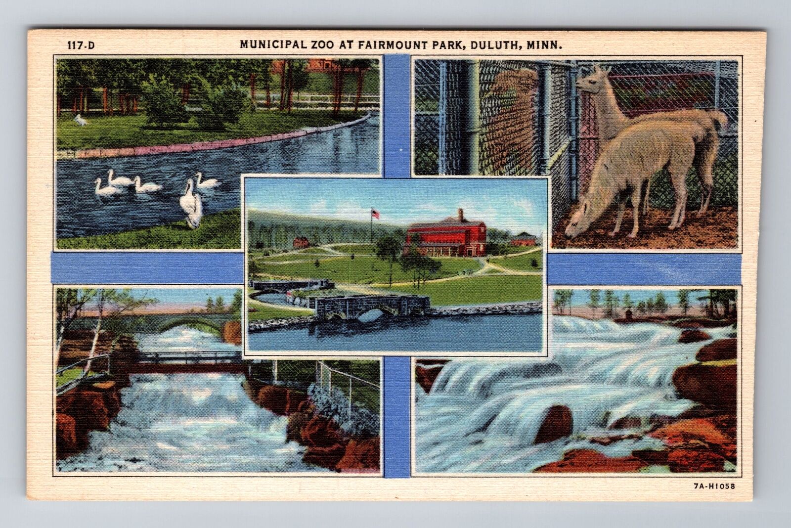 Duluth MN- Minnesota, Municipal Zoo At Fairmount Park, Antique, Vintage Postcard