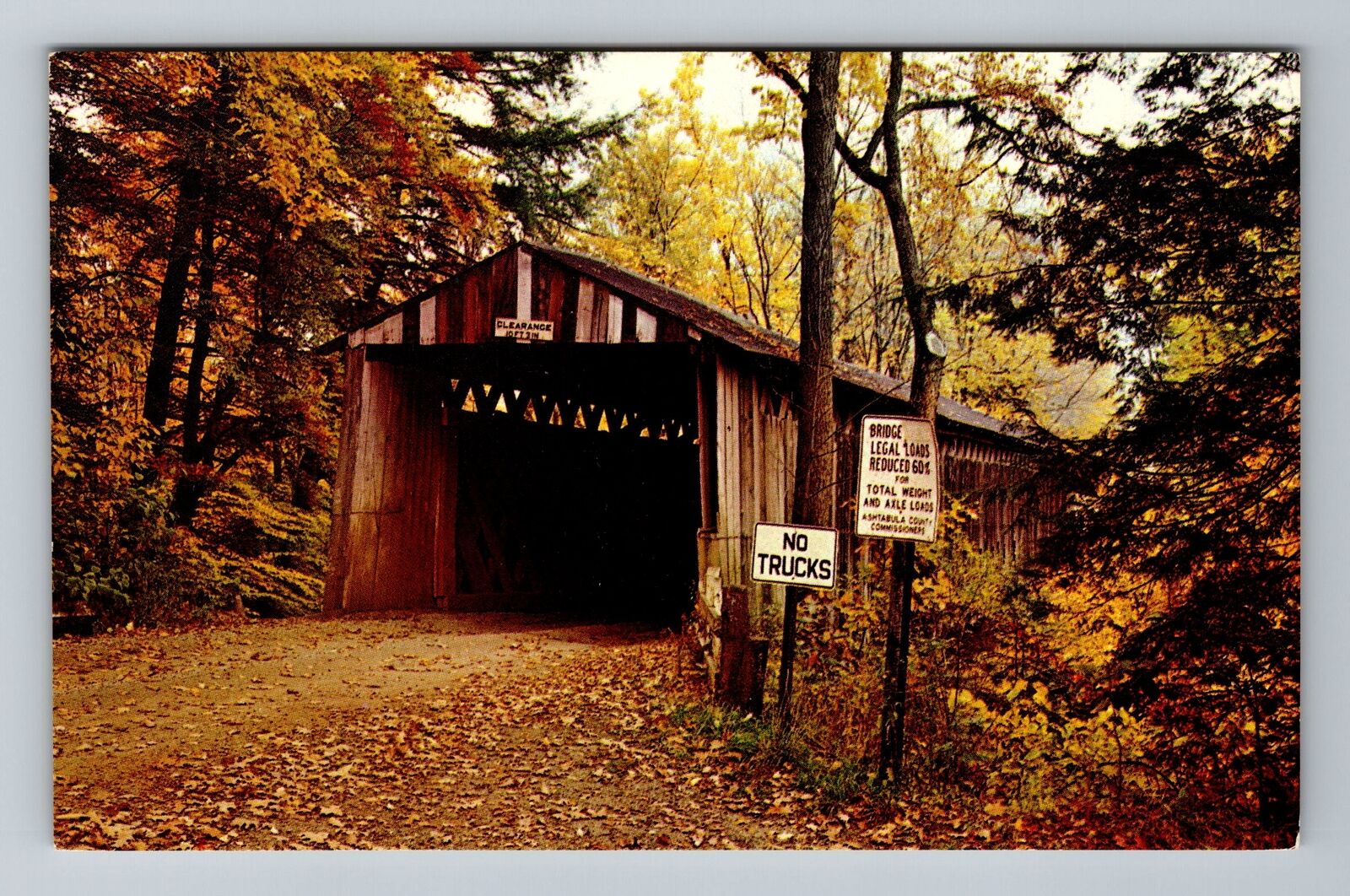 Windsor OH-Ohio, Windsor Mills Bridge at Phelps Creek, Vintage Postcard