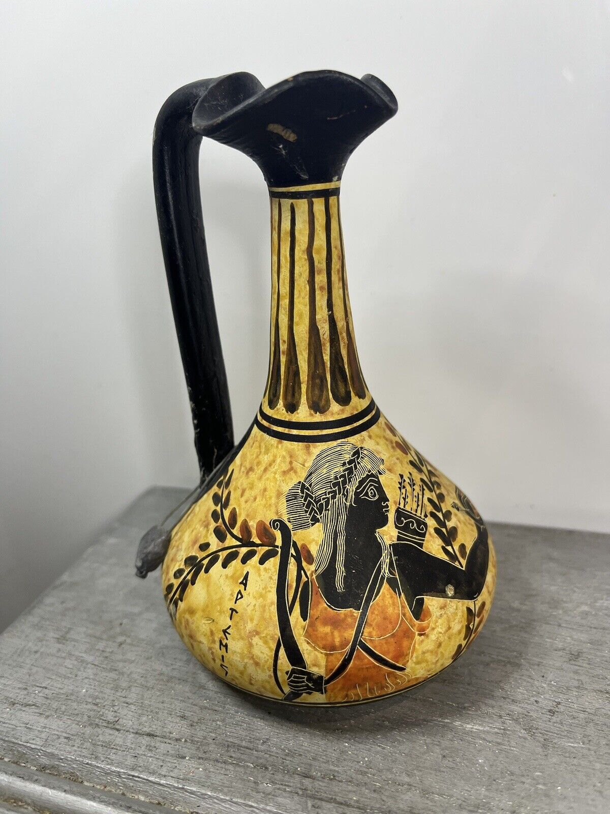 Greek Pottery Hand Painted in Greece Collectible Display