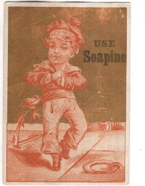 ANTIQUE ADVERTISING / TRADE Card    SOAPINE / KENDALL MFG. CO. -  PROVIDENCE, RI