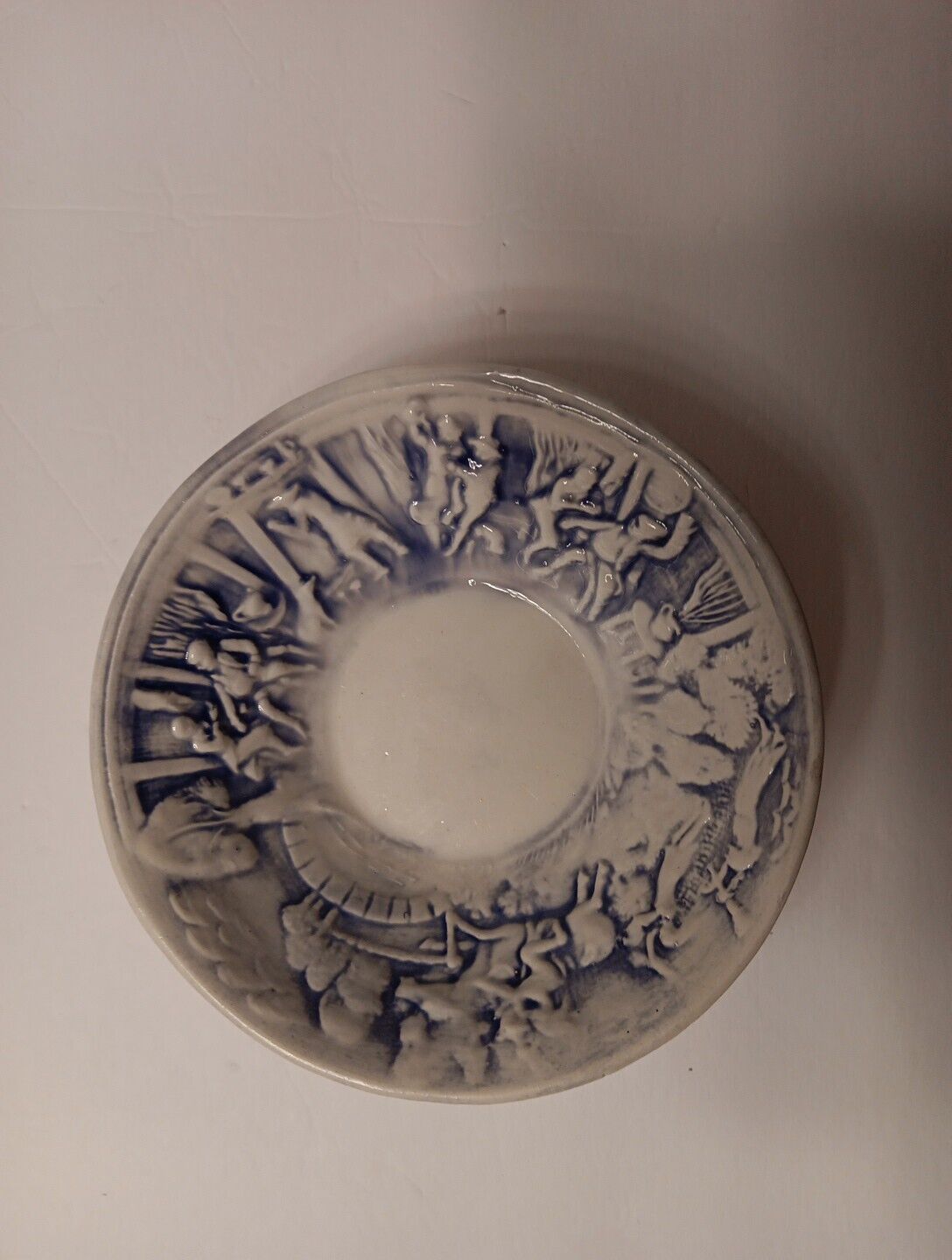 Vintage Pottery 18th Century Europa Ceramic Serving Bowl EUR 8.5” Across 3” Deep