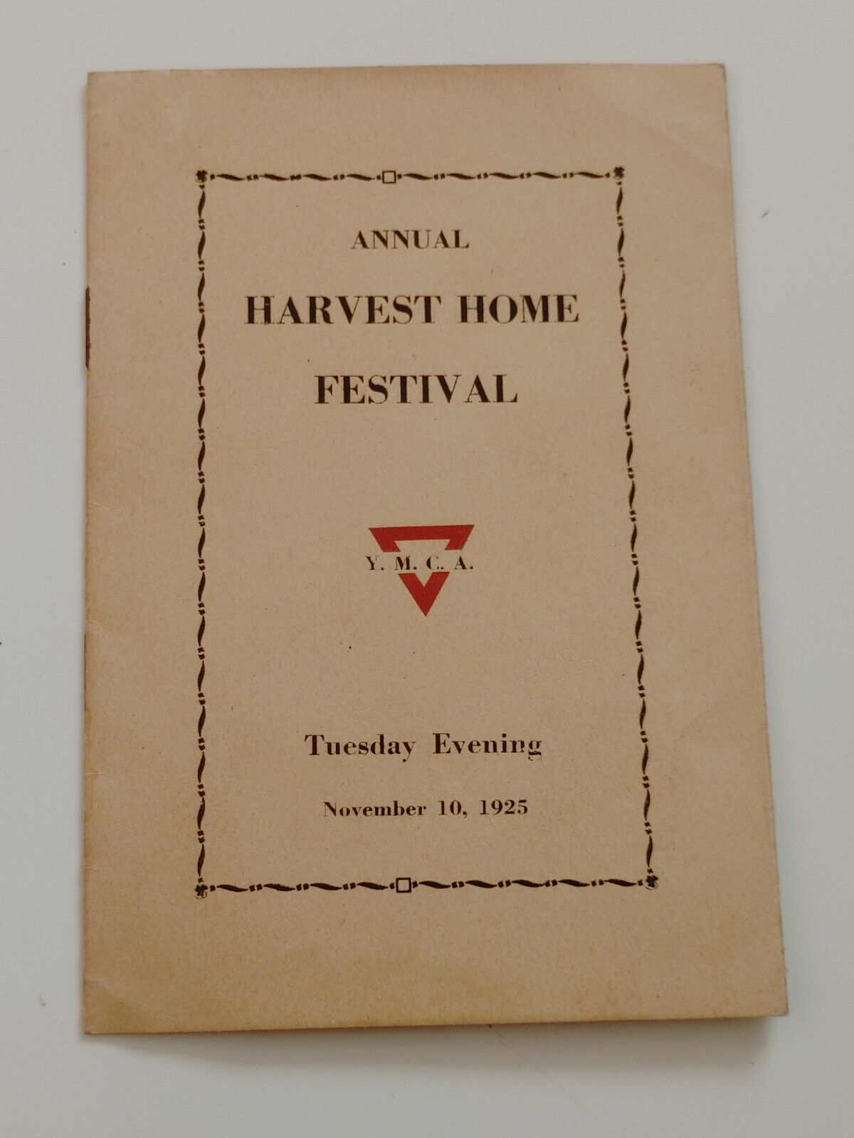 RARE 1925 ANNUAL HARVEST HOME FESTIVAL YMCA PROGRAM FINDLAY OHIO