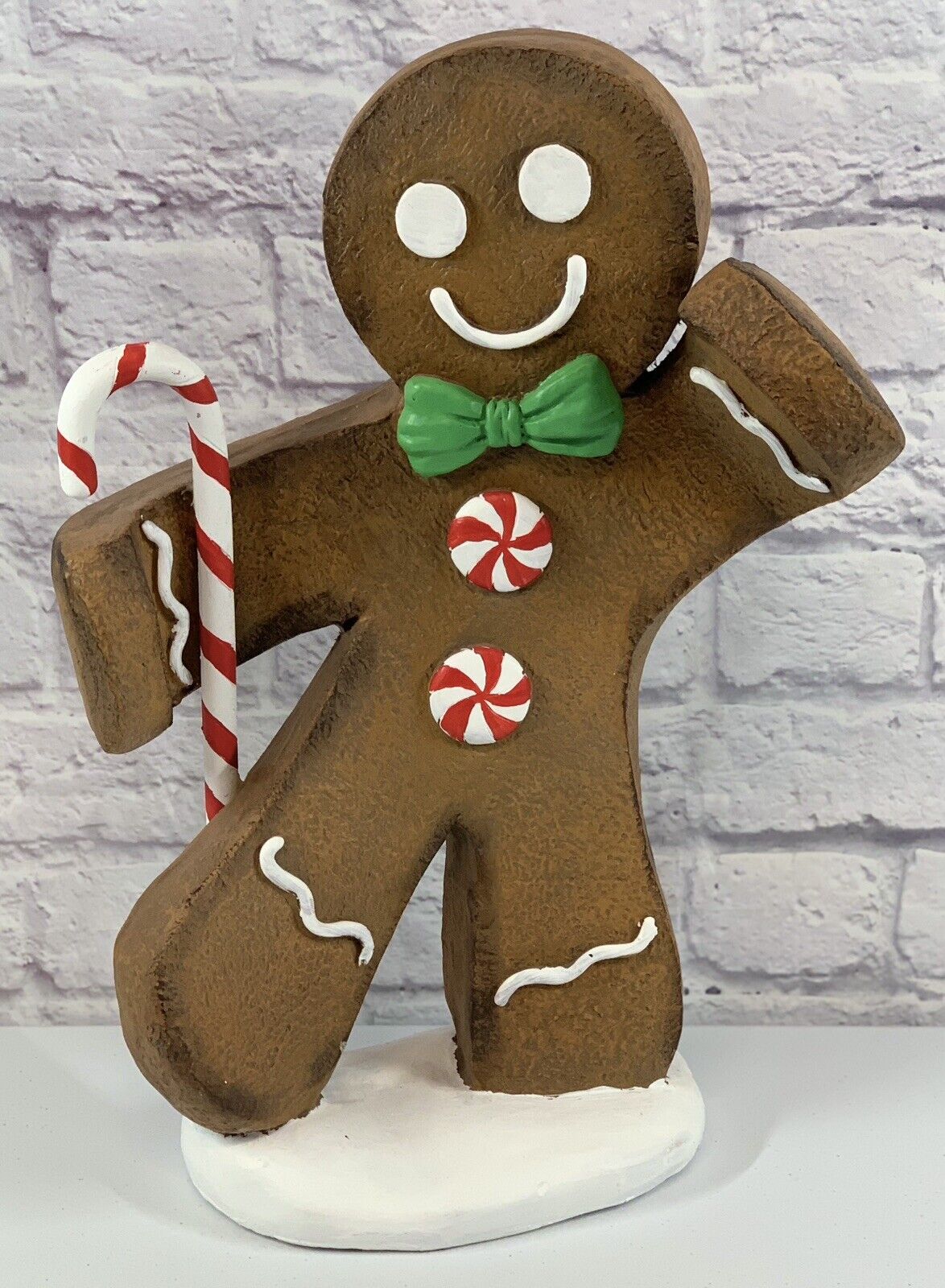 18” Homegoods Gingerbread Man Ceramic Statue Figure Christmas Tiktok Candyland