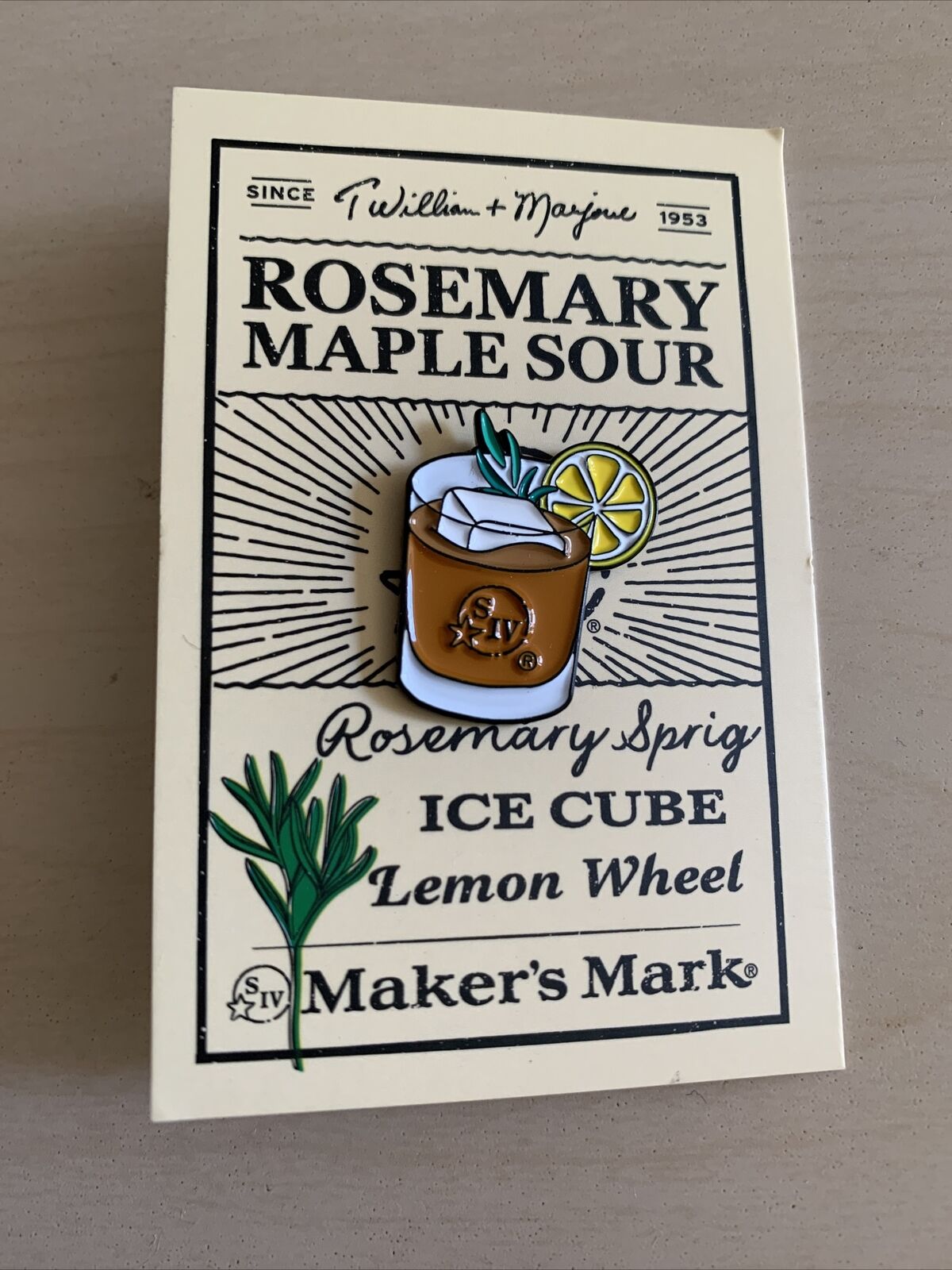 Maker\'s Mark Collectible Pin - Rosemary Sour - Brand New 2023 Limited Edition