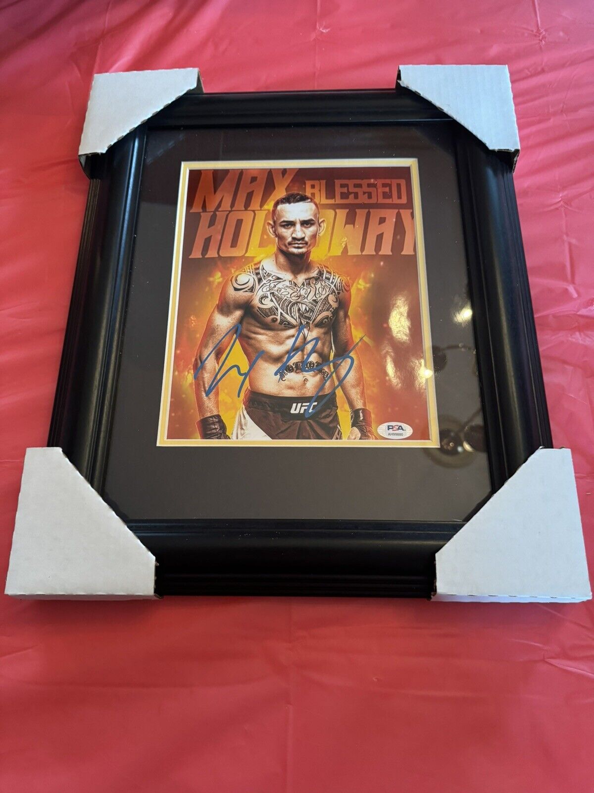 Max Holloway Blessed PSA Photo Framed