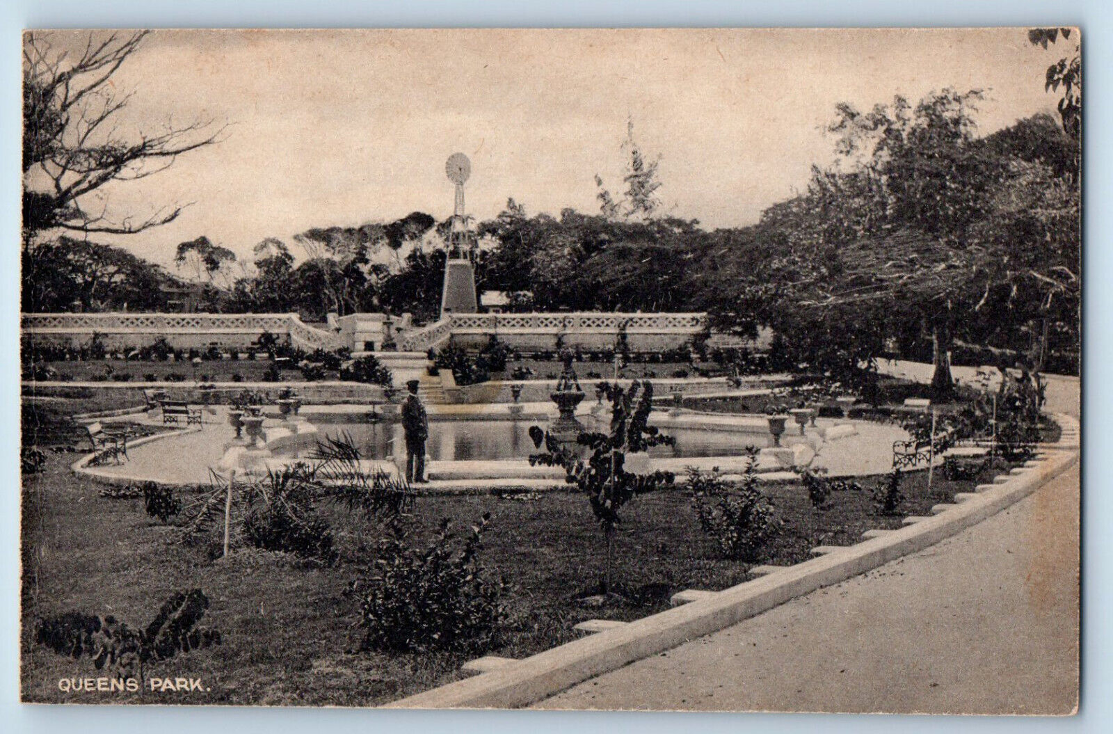 Bridgetown Barbados Postcard View of Queen\'s Park c1910 Unposted Antique