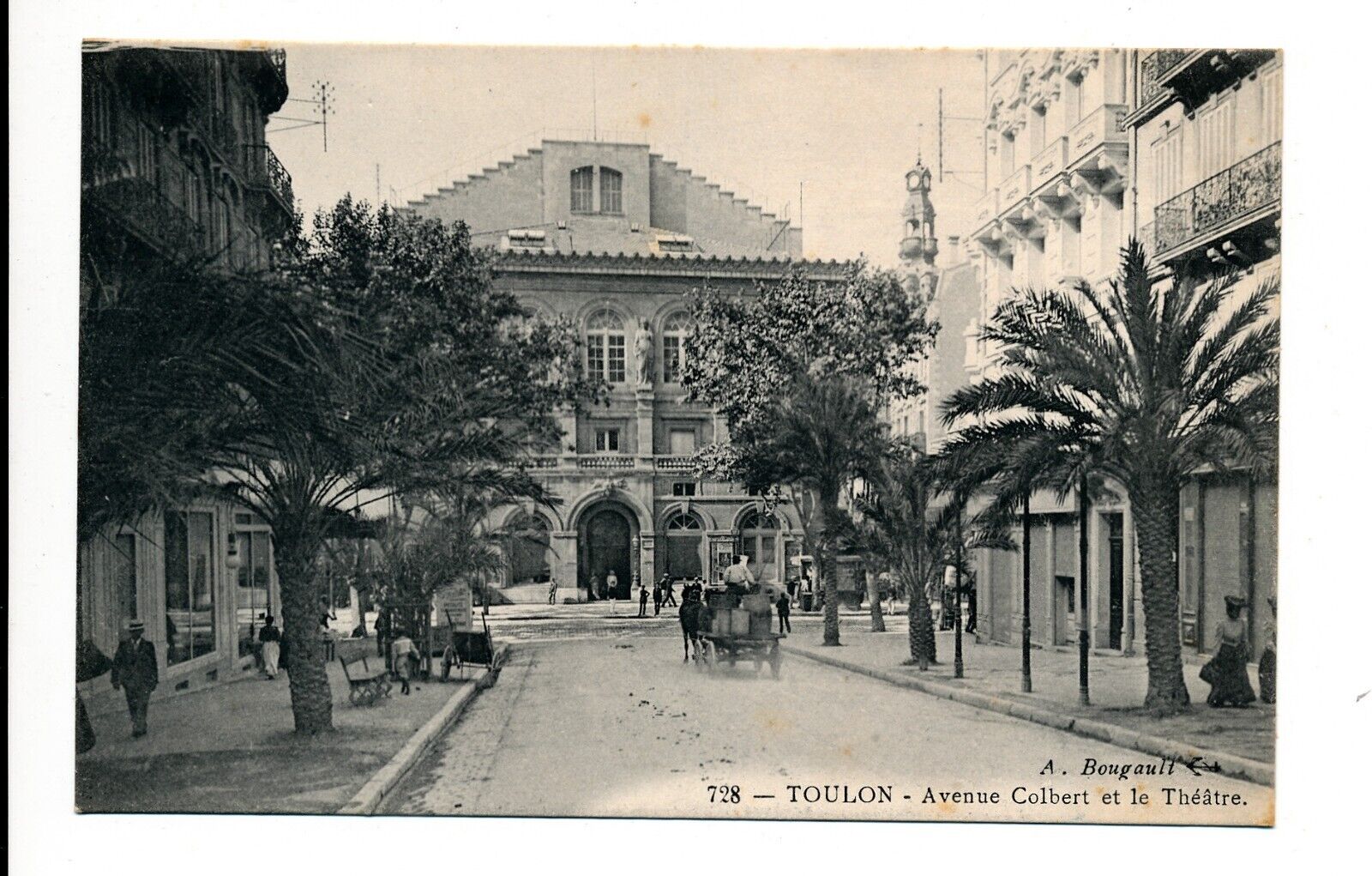 C14029 - Une Carte Postale Ancienne - TOULON - Avenue Colbert et le Théâtre