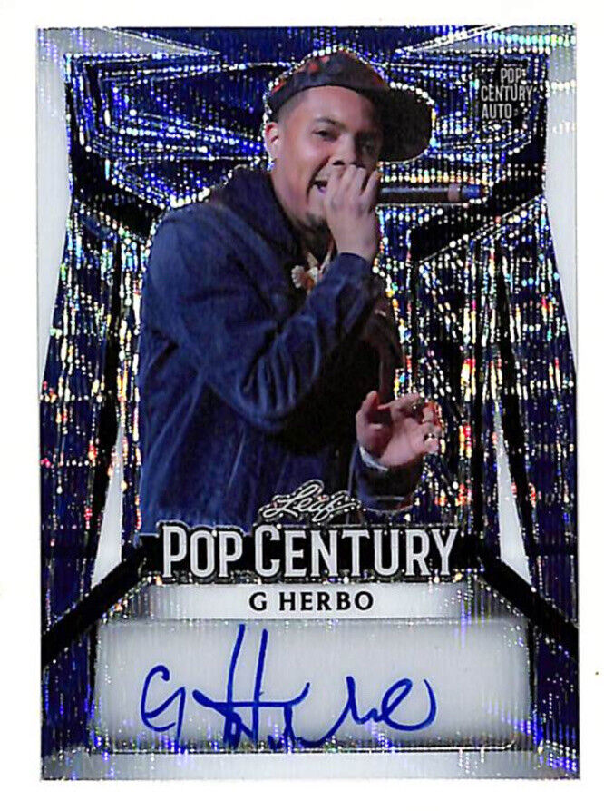 2023 Leaf Pop Century G Herbo 9/15 Blue Auto Autograph Card Rapper