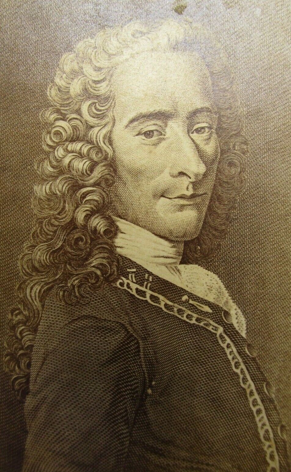 Antique CDV Illustration of French Writer, Philosopher Voltaire