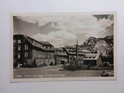 Real Photo Postcard Kodak Crater Lake Lodge Crater Lake, Oregon 17098 Unposted