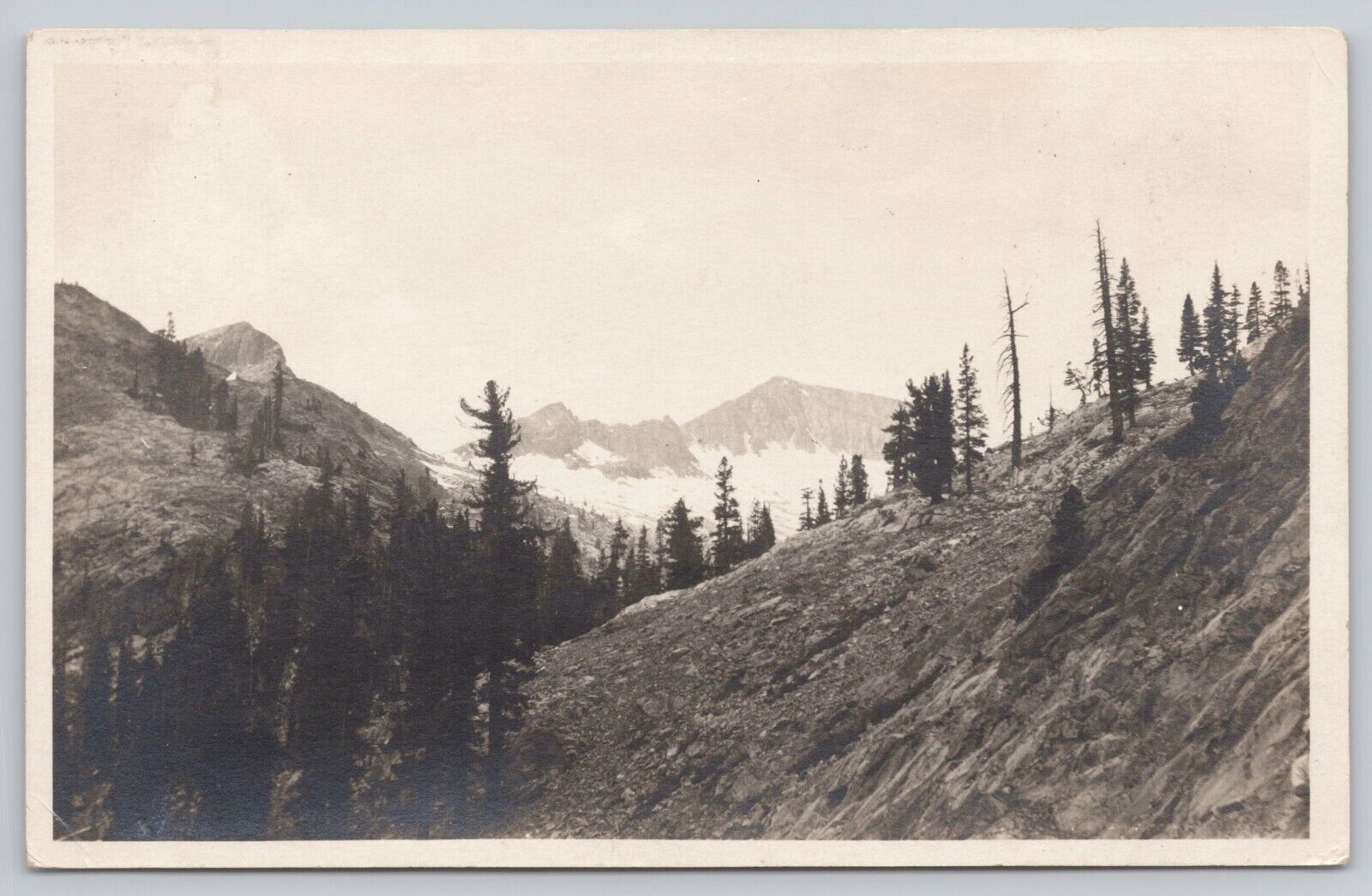 California, Back Country Mountains, Vintage RPPC Real Photo Postcard