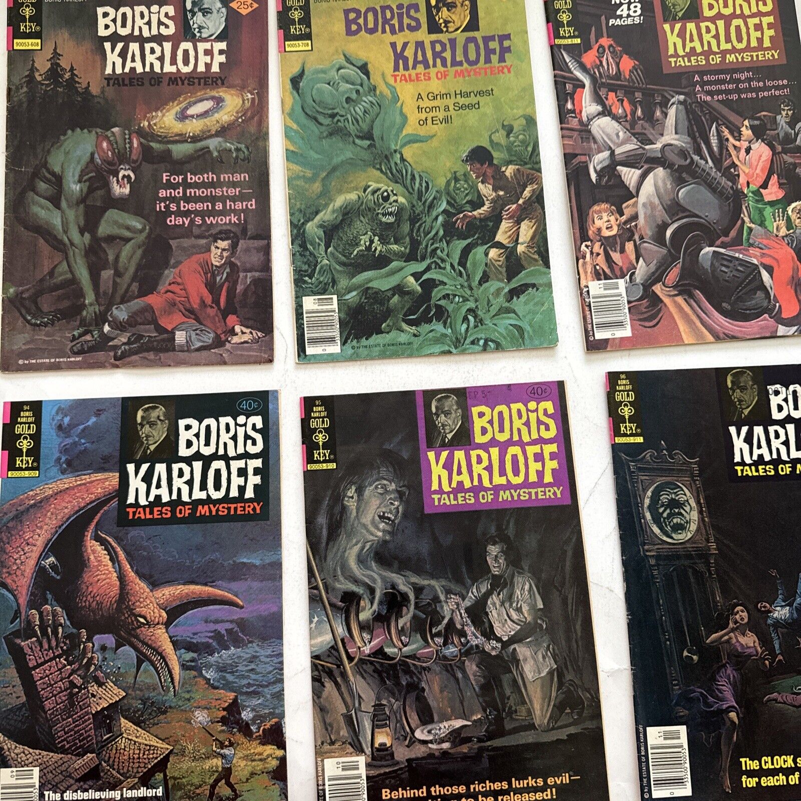 Boris Karloff Tales of Mystery Gold Key Comics lot #69 76 86 &94-96  (1965-76)