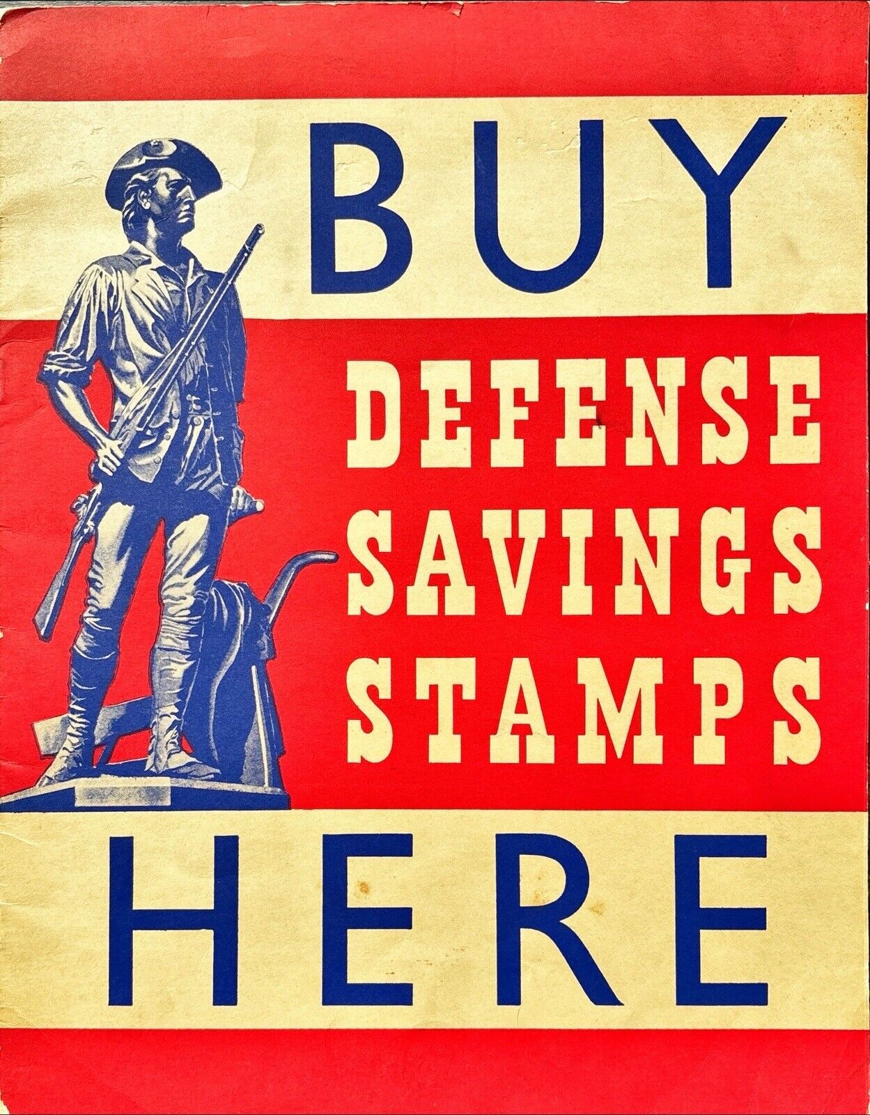 WWII Defense War Bond Stamps Store Display Sign World War 2 Home Front