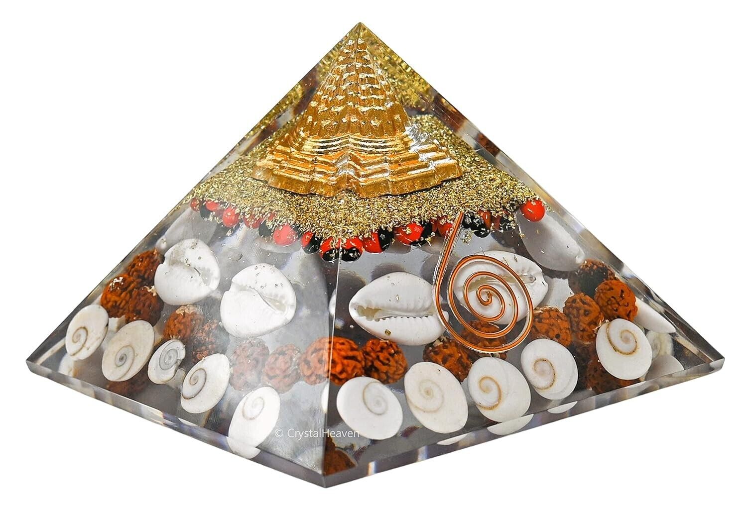 Shri Yantra Gomti Chakra Pyramid - 90mm Vastu Yantra For Home / Office