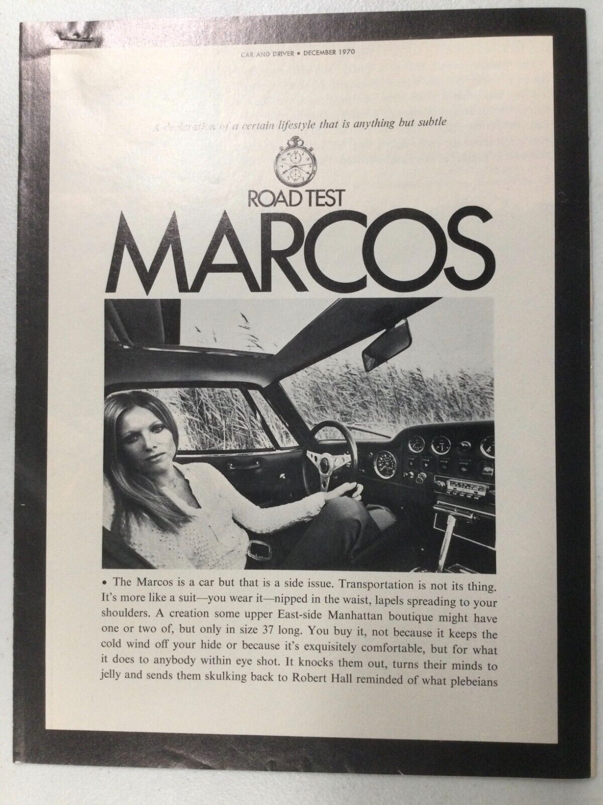 MMMArt24 Article Road Test MARCOS December 1970 6 page
