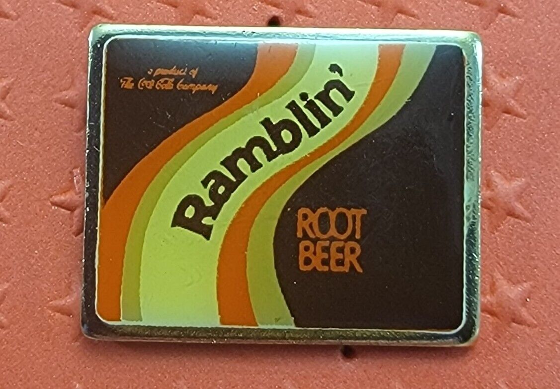 Vintage Ramblin Root Beer Pin  A Coca-Cola Company