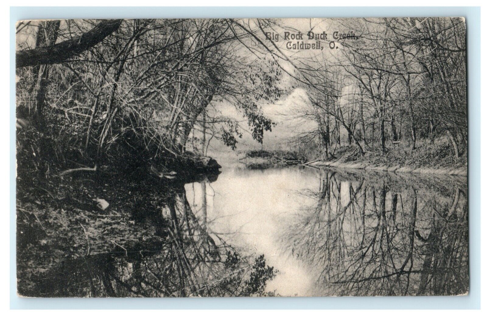 1911 Big Rock Duck Creek Caldwell Ohio OH Posted Antique Postcard