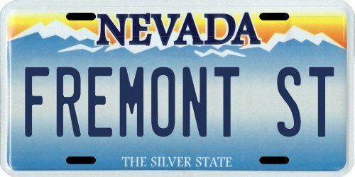 Fremont Street Las Vegas Nevada Aluminum License Plate